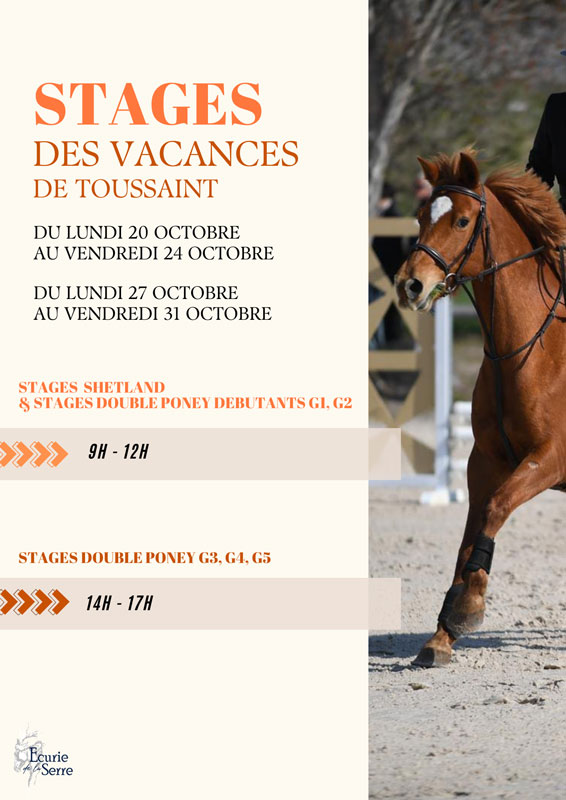 Stages d'équitation à l'Écurie de la Serre - St Thibéry